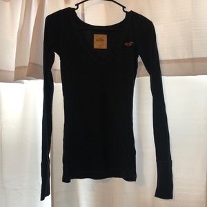 Navy Blue long sleeve Hollister shirt